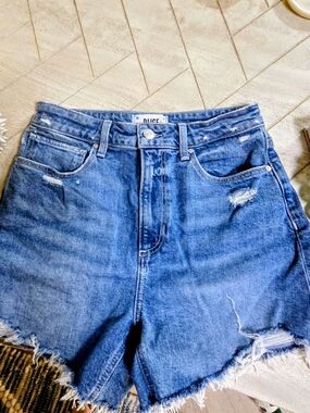 PAIGE High-Waist Distressed Dani Denim Shorts -